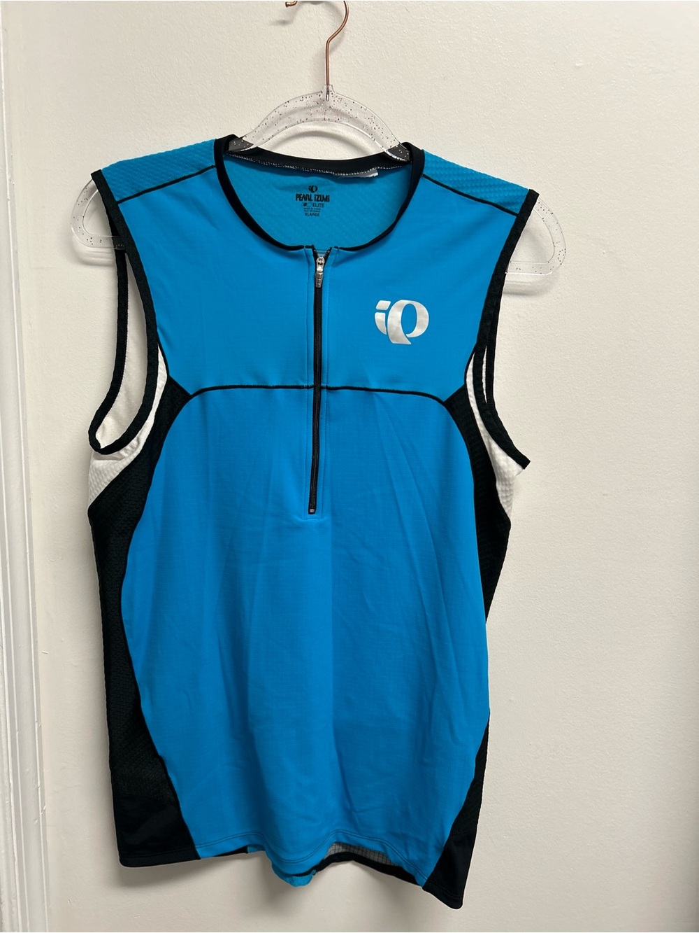 Pearl Izumi Bright Blue Sleeveless Cycling Top with Black Accents
